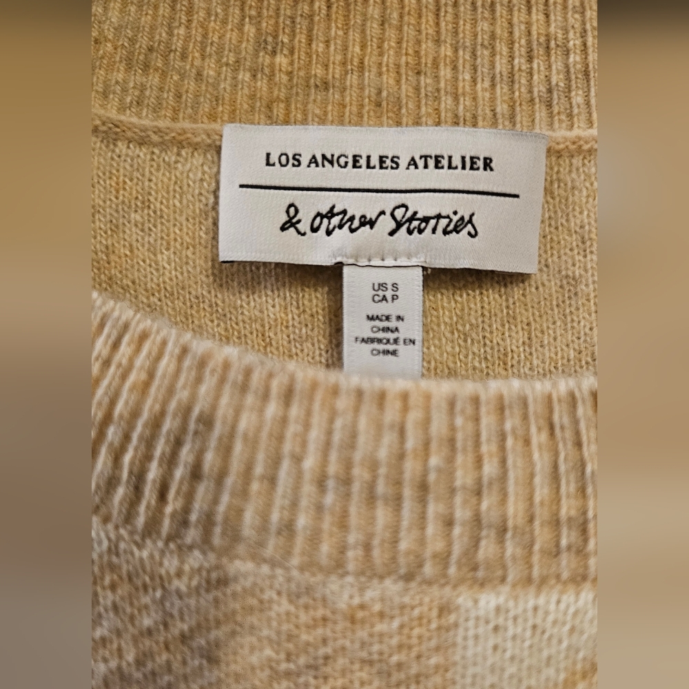& Other Stories Fitted Jacquard Knit Top NWOT - Picture 3 of 7